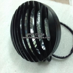 ĐÈN PHA 16,5CM CHỤP LƯỚI NHÔM CNC GẮN PÁT GIỮA