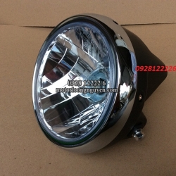 ĐÈN PHA 18CM SUZUKI EN125 CHÓA ĐA DIỆN,KÍNH THỦY TINH