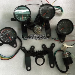 BỘ ĐỒNG HỒ CÔNG TƠ 06 KÈM PÁT VÀ KHÓA (FULL ĐEN)