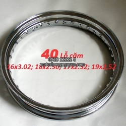 NIỀNG SẮT 40 LỖ CĂM SIZE 17x2.5 VÀ 18 x 2,5 VÀ 16x3.0