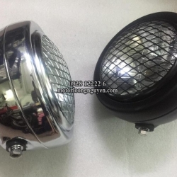 ĐÈN PHA 16CM SUZUKI GN125 HOẶC ĐỘ XE KHÁC CÓ LƯỚI BẢO VỆ